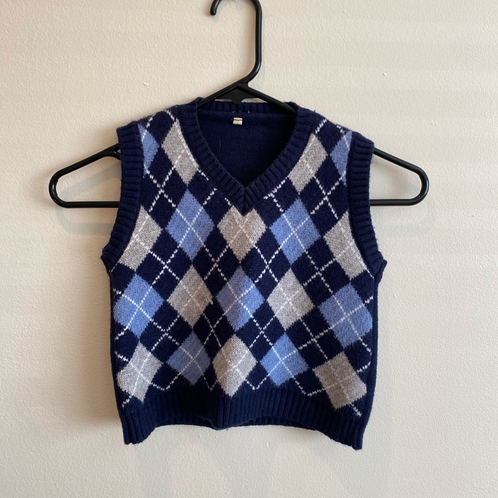 Argyle crop top